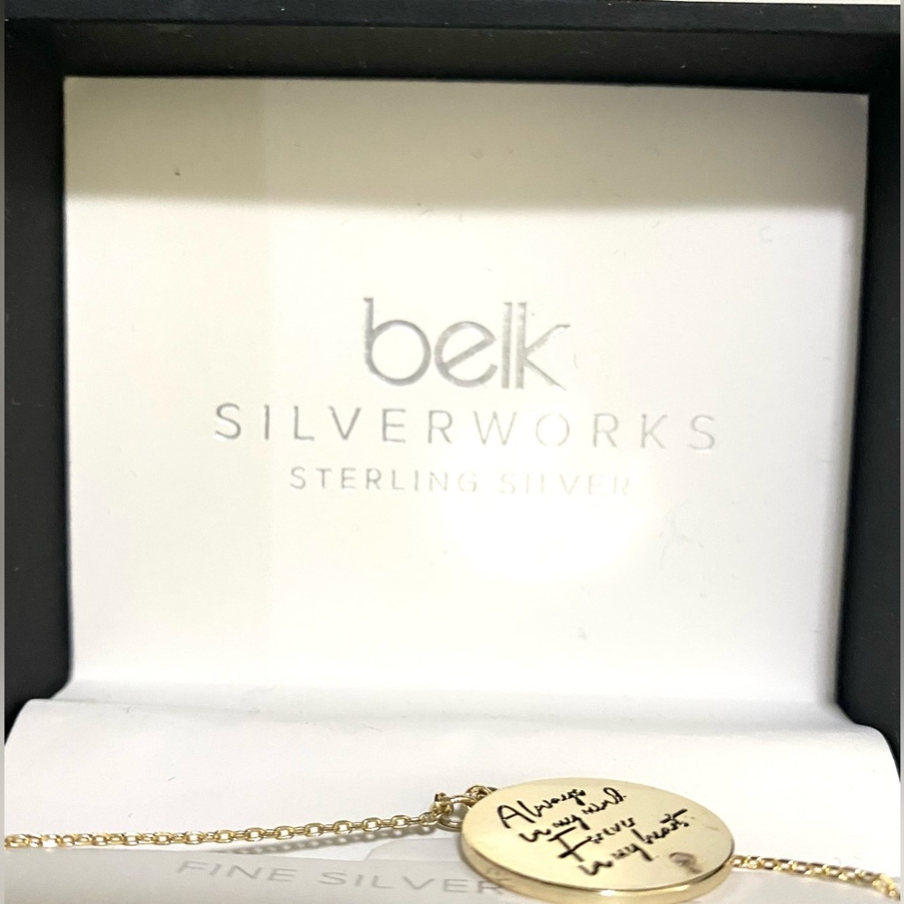 Silver Round Disc Charm Chain Necklace Always on my Mind Fall Preppy Cottagecore - Picture 4 of 13